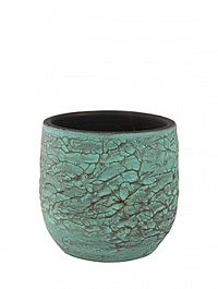 Кашпо Indoor pottery pot evi antiq bronze H13 D15 (упаковка 6 шт.)
