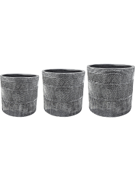 Кашпо Inca pot anthracite (3 набора по 3 кашпо)
