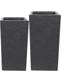 Кашпо Ivo vase black (3 набора по 2 кашпо)