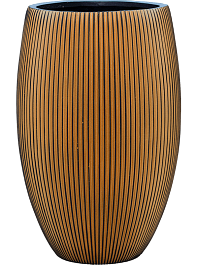 Кашпо Capi nature groove vase elegant deluxe black gold