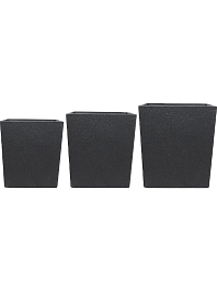 Кашпо Ivo divider black  (2 набора по 3 кашпо)