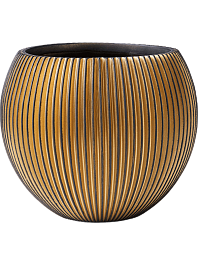 Кашпо Capi Nature groove vase ball black gold 10 см. (упаковка 4 шт.)
