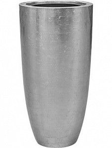 Кашпо Metallic silver leaf partner glossy silver (с техническим кашпо) 90 см.