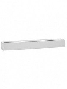 Кашпо Fiberstone glossy white balcony slim low xl