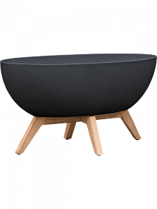 Кашпо Refined retro with feet douglas m vulcano black
