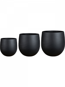 Кашпо Armin pot black (3 набора по 3 кашпо)