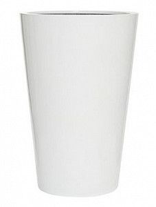 Кашпо Fiberstone glossy white belle l