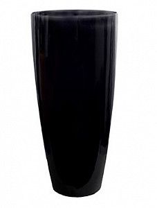 Кашпо Fiberstone glossy black dax xl