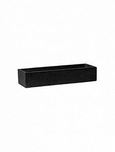 Кашпо Fiberstone balcony slim low black s