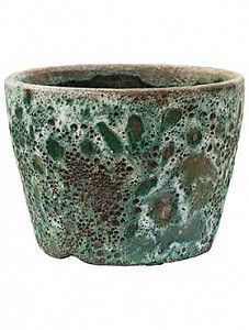 Кашпо Lava couple straight relic jade (glazed inside) 13 см.