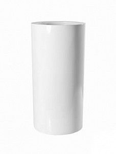 Кашпо Fiberstone glossy white klax 80 см.