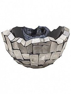 Кашпо Oceana steel bowl grey 24 см.