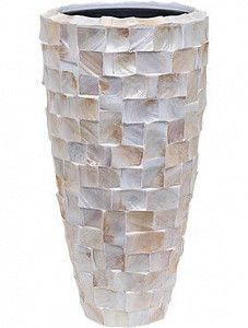 Кашпо Oceana pearl partner white (with liner) 70 см.