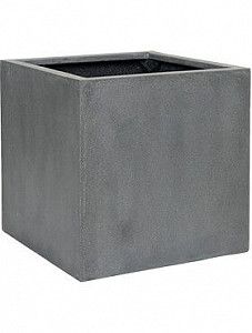 Кашпо Fiberstone block grey l