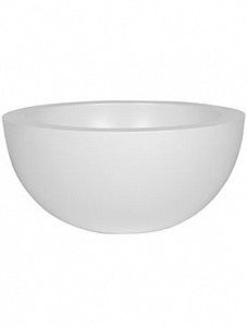 Кашпо Fiberstone matt white vic bowl l