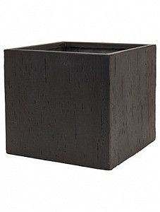 Кашпо Raindrop cube black 36 см.