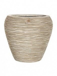 Кашпо Capi "Nature vase tapering round rib ivory" (упаковка 2 шт.)