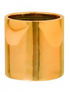 Кашпо Fiberstone platinum glossy gold puk s