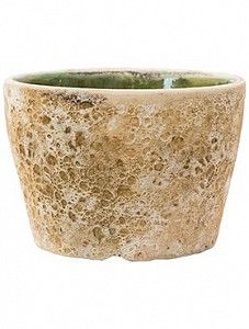 Кашпо Lava couple straight relic beige (glazed inside) 17 см.