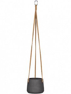 Подвесное кашпо Rough patt (hanging) s black washed