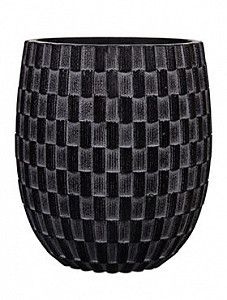 Кашпо Capi "Nature vase elegant high ii wave black" (упаковка 6 шт.)