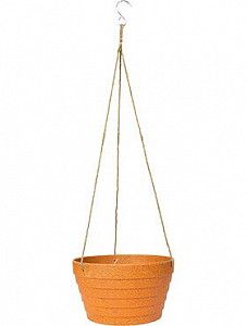 Подвесное кашпо Fibrics bamboo hanging basket rib terra 14 см. (упаковка 12 шт.)