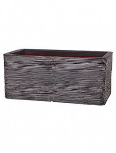 Кашпо Capi "Nature nature rib nl pot rectangle antracita"
