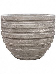 Кашпо Polystone coated junar couple raw grey 56 см.
