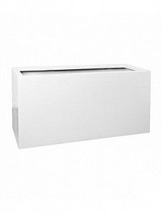 Кашпо Fiberstone glossy white jort xl