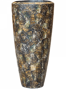 Кашпо Oceana cracked pearl partner black brown (with liner) 70 см.