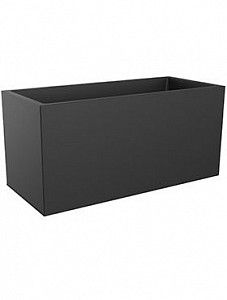 Кашпо Vivo long rectangle with wheels living black matt