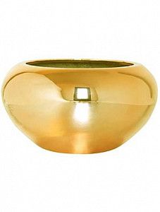 Кашпо Fiberstone platinum glossy gold cora s