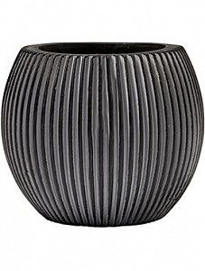 Кашпо Capi "Nature vase ball groove iii black" (упаковка 2 шт.)