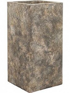 Кашпо Luxe lite stone luna square grey 70 см.