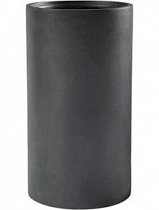 Кашпо Basic cylinder dark grey (с техническим кашпо) 55 см.