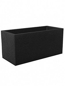 Кашпо Vivo living black structure long rectangle