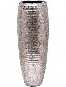 Кашпо Opus hammered partner silver (с техническим кашпо) 97 см.