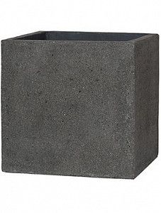 Кашпо Stone block l laterite grey