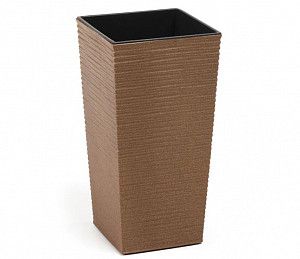 Коричневый горшок "Ella perfect ECO" с вкладкой 46,5 см.