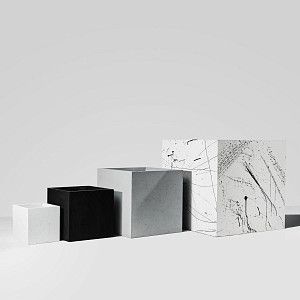 Цветочный горшок Cubo M Мрамор