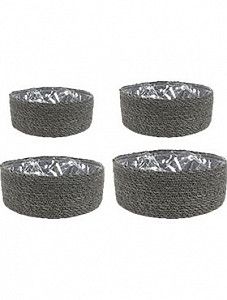 Кашпо Stef bowl grey (s4)