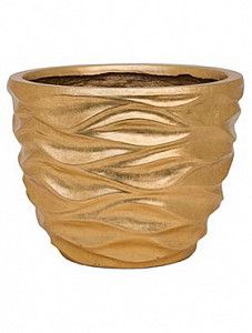 Кашпо Luxe lite glossy sea couple gold 30 см.