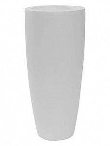 Кашпо Fiberstone matt white dax l