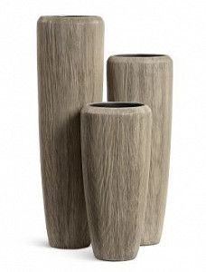 Кашпо TREEZ Effectory - серия Wow - Высокий конус Design - Капучино 97 см.