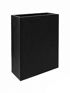 Кашпо Fiberstone jort slim black m