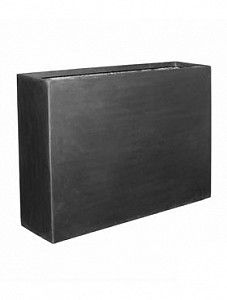 Кашпо Fiberstone jort black slim