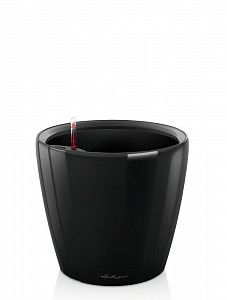 Кашпо Lechuza Classico LS черный лакированный 40 см.
