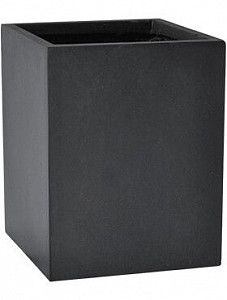 Кашпо Basic cube dark grey