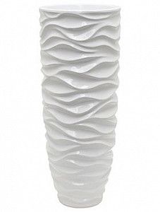 Кашпо Luxe lite glossy sea partner white 91 см.