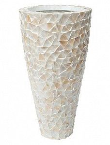 Кашпо Shell bowl mother of pearl white 140 см.